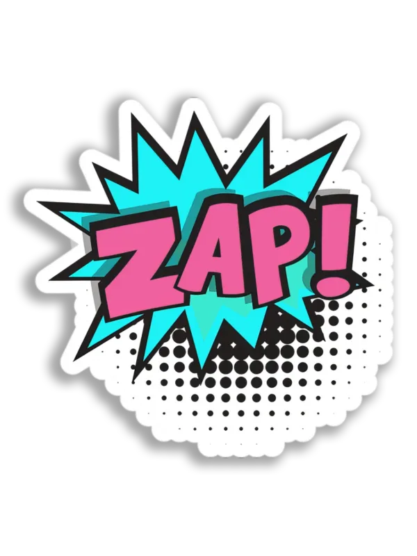 Zap! Comic Burst Sticker