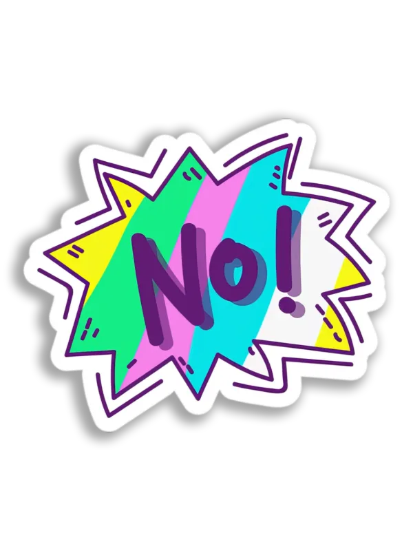 No! Speech Bubble Sticker