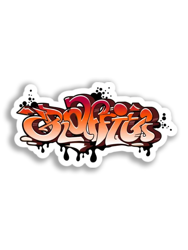 Graffiti Style Text Sticker