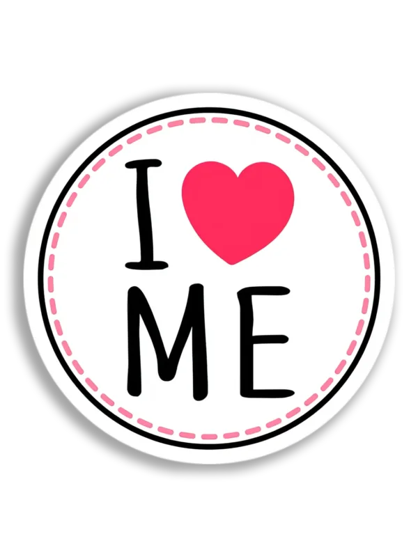 I Love Me Badge Sticker