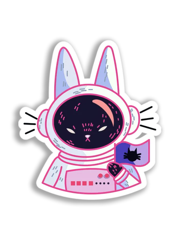 Space Cat Astronaut Sticker