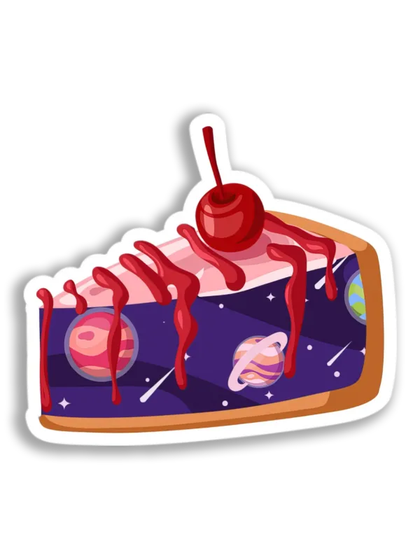 Galaxy Cheesecake Slice Sticker