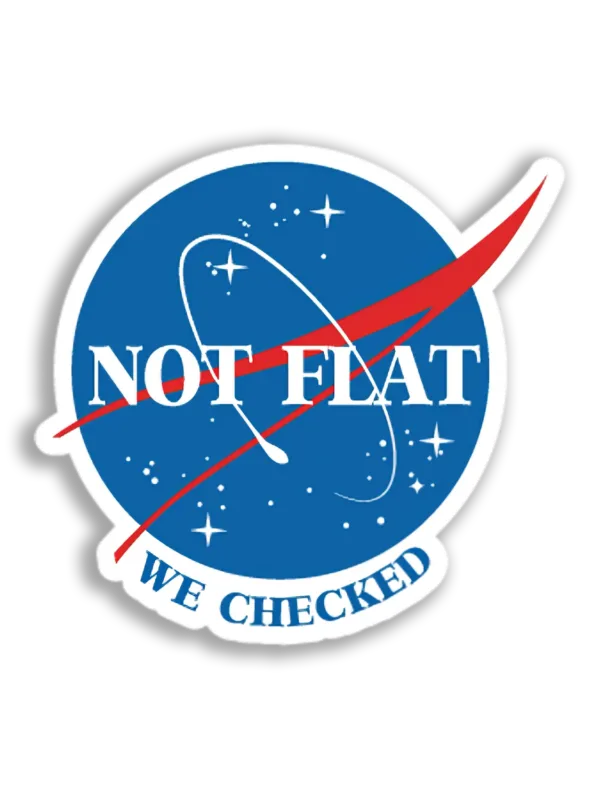 NASA Not Flat Earth Sticker