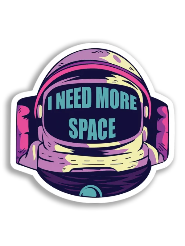 Astronaut Helmet Graphic Sticker