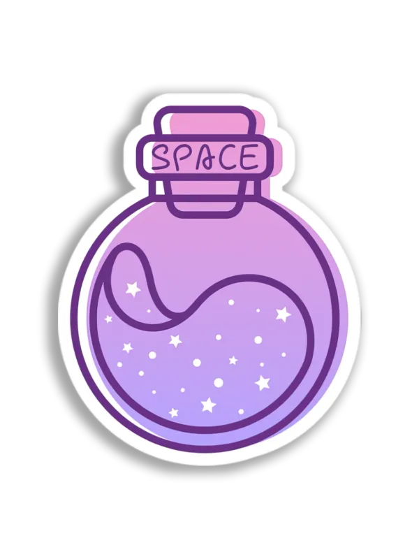 Space Potion Bottle Sticker