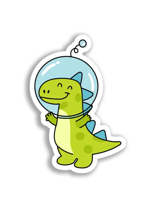 Astronaut Dinosaur Sticker