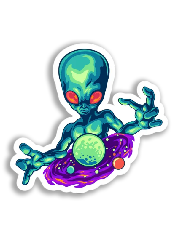 Alien Cosmic Power Sticker