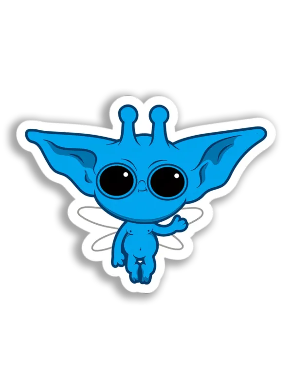 Blue Fairy Creature Sticker