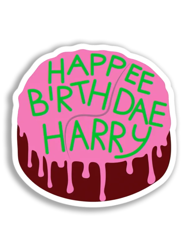 Harry's Birthday Cake Sticker