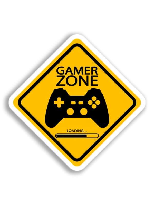 Gamer Zone Sign Sticker