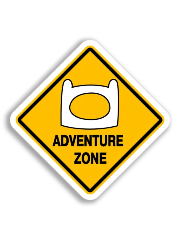 Adventure Time Zone Sign Sticker