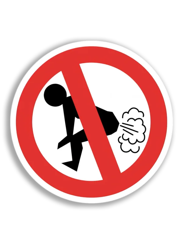 No Farting Allowed Sticker
