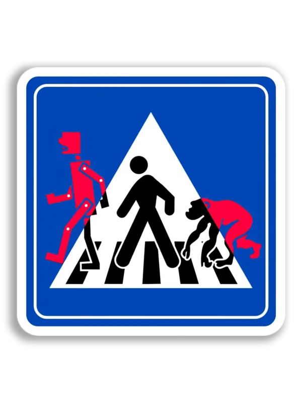 Crosswalk Evolution Sign Sticker