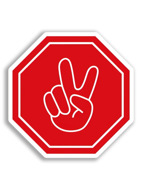Stop Peace Sign Sticker