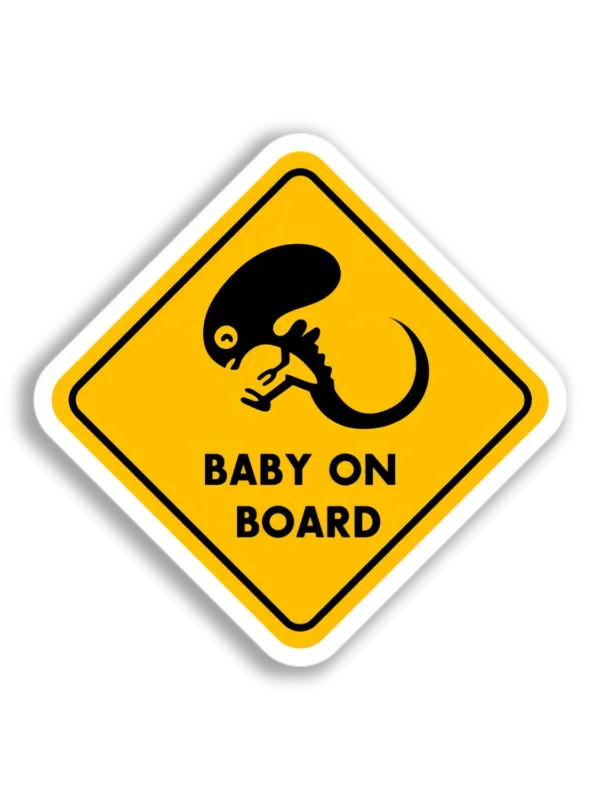 Alien Baby On Board Sticker