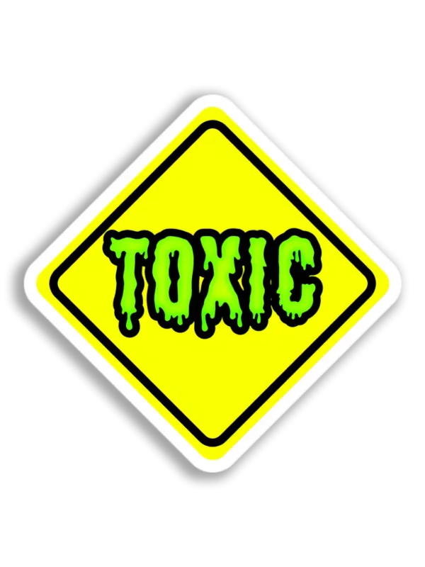 Toxic Warning Sign Sticker