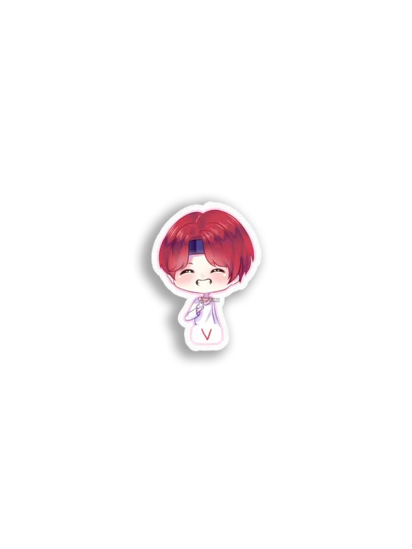 Smiling Redhead Chibi V Sticker