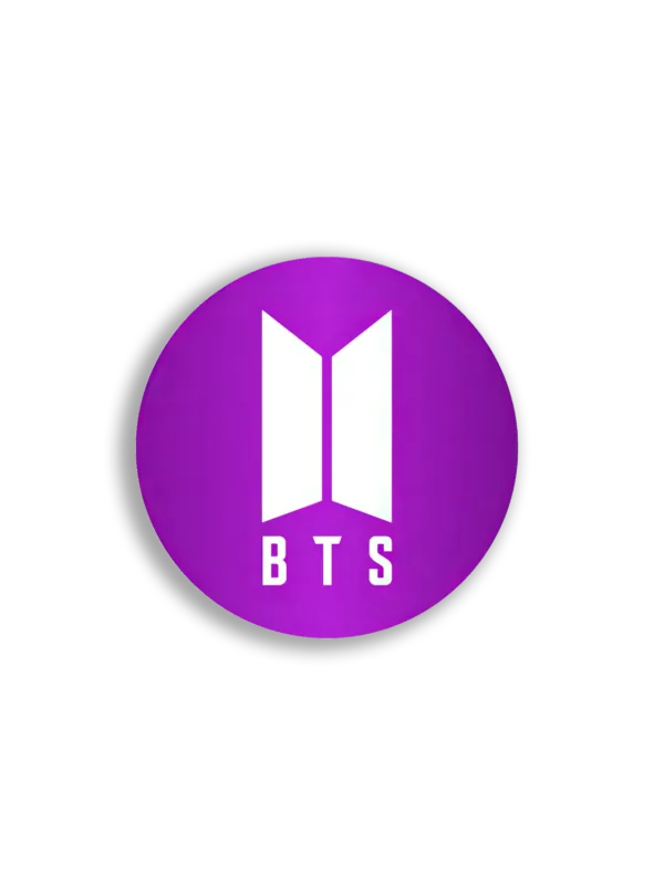 BTS Logo Purple Circle Sticker