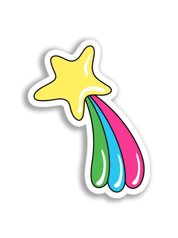 Rainbow Star Trail Sticker