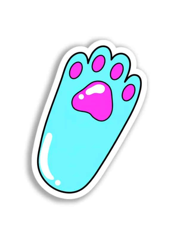 Cute Pastel Paw Print Sticker