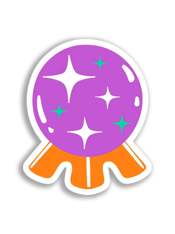 Purple Magic Ball Sticker