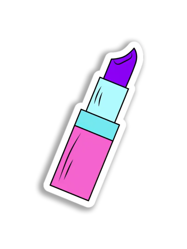 Purple Lipstick Tube Sticker