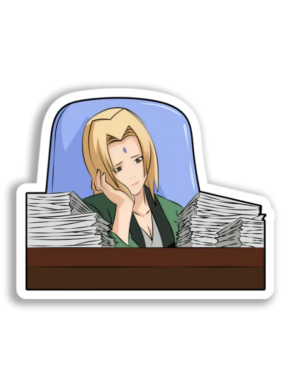 Tsunade Paperwork Overload Sticker