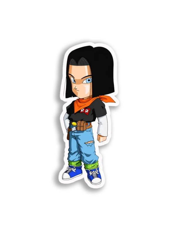 Android 17 Chibi Art Sticker
