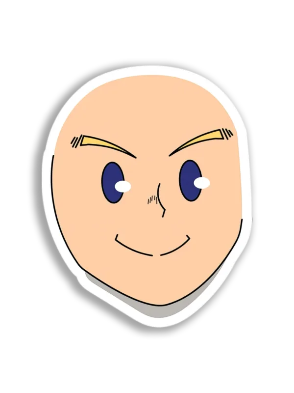 Smiling Bald Face Sticker