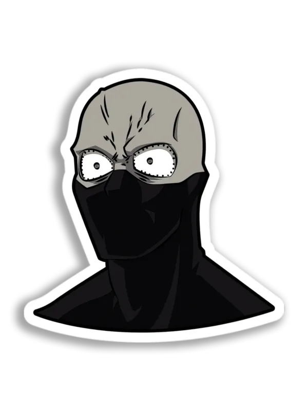 Masked Villain Portrait Sticker