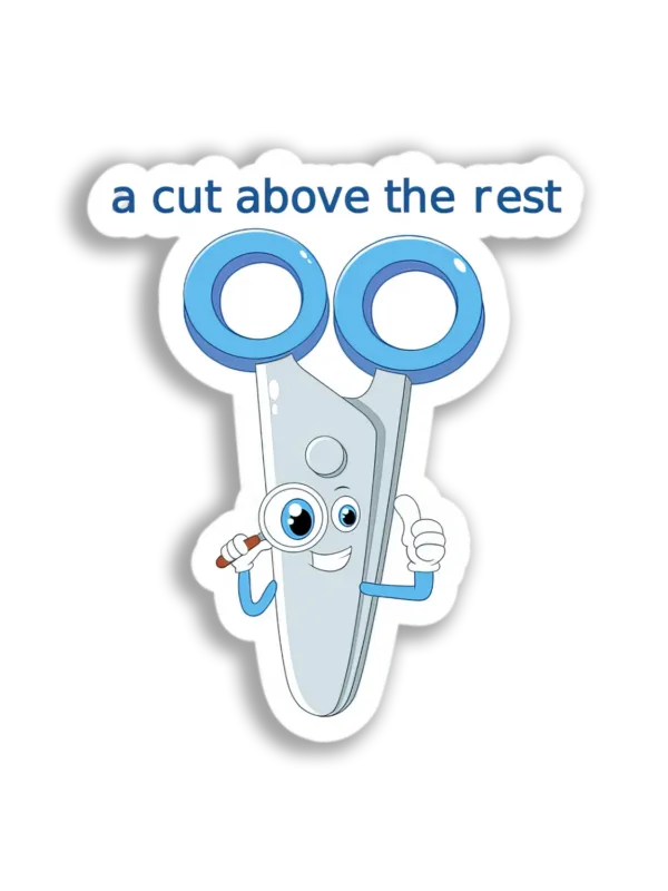 Smart Scissors Character Sticker