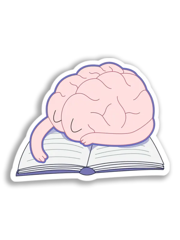 Brain Reading Book Sticker