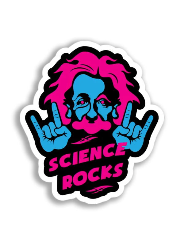 Einstein Rocks Science Sticker