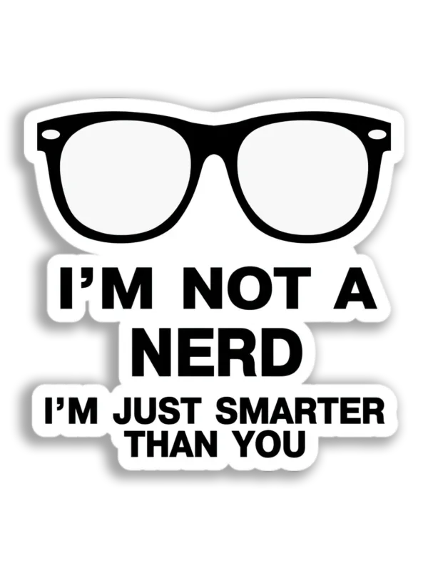 Nerd Glasses Graphic Sticker
