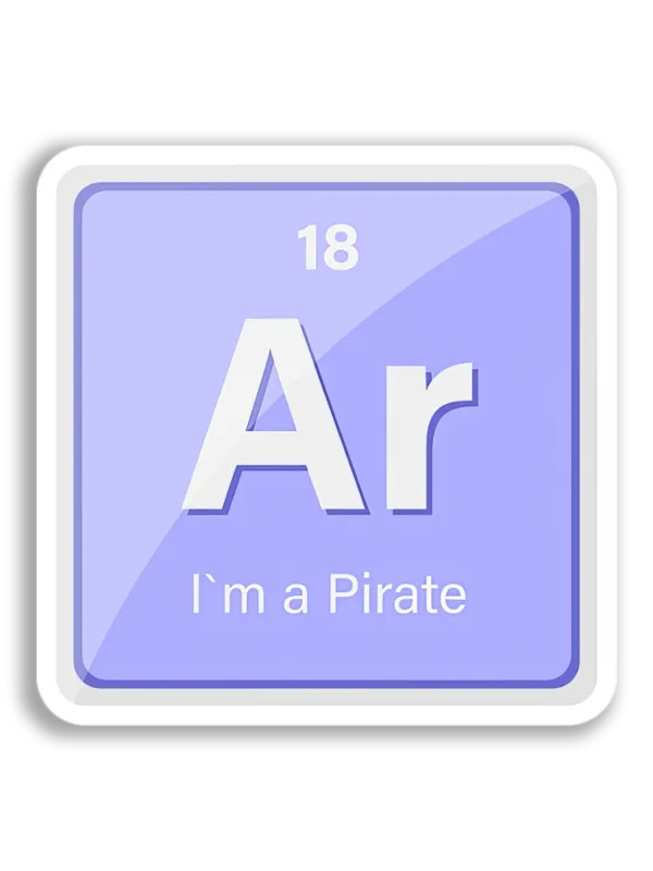 Argon Element Symbol Sticker
