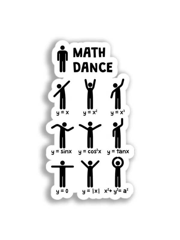 Math Dance Figures Sticker