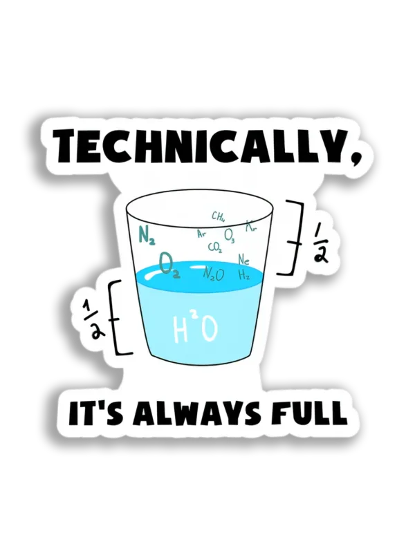 Full Glass of Water Sticker