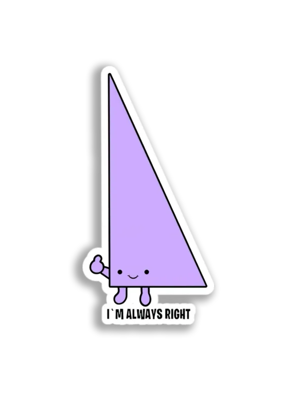 Purple Triangle Character Sticker
