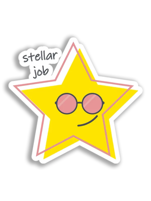 Cool Star Sticker