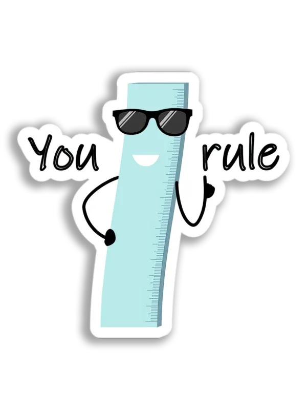 Cool Ruler Character Sticker