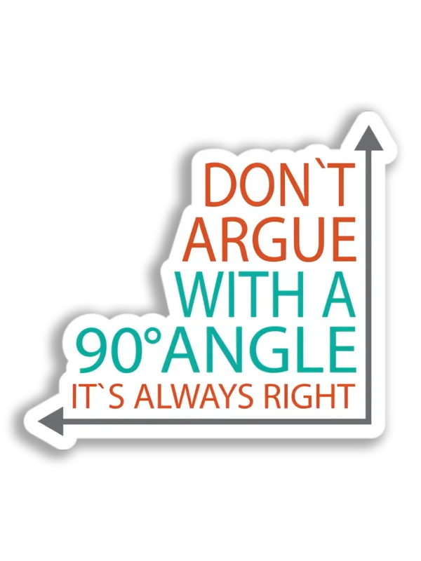 90° Angle Graphic Sticker