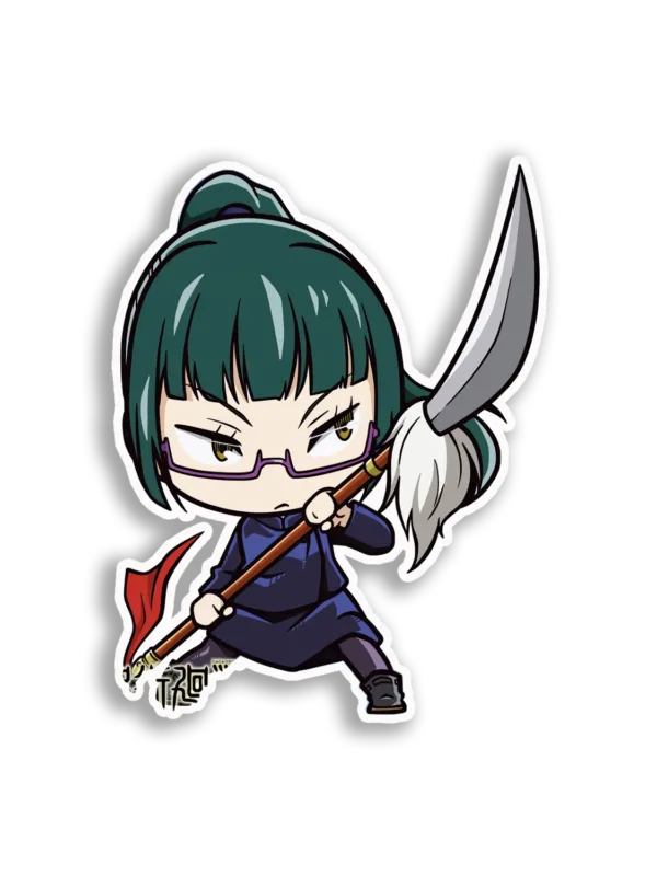 Girl with Halberd Sticker