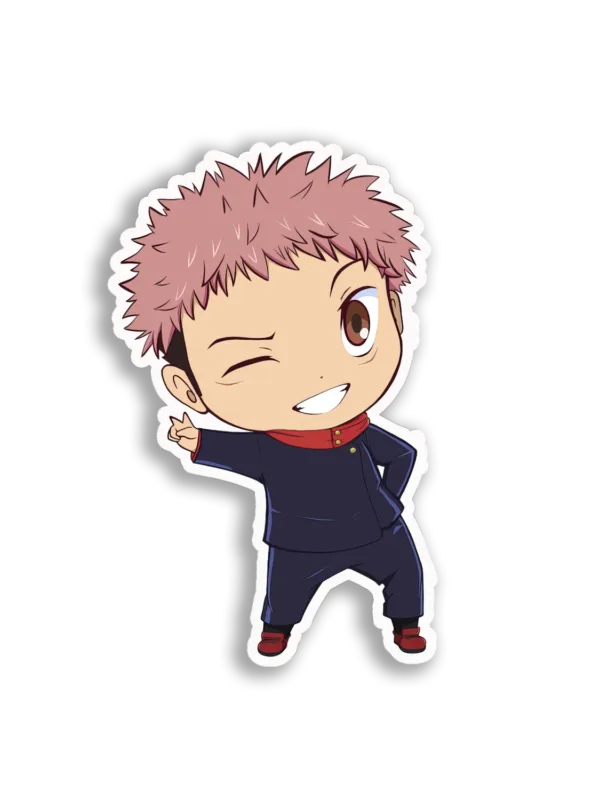 Chibi Panda-Man Winking Sticker