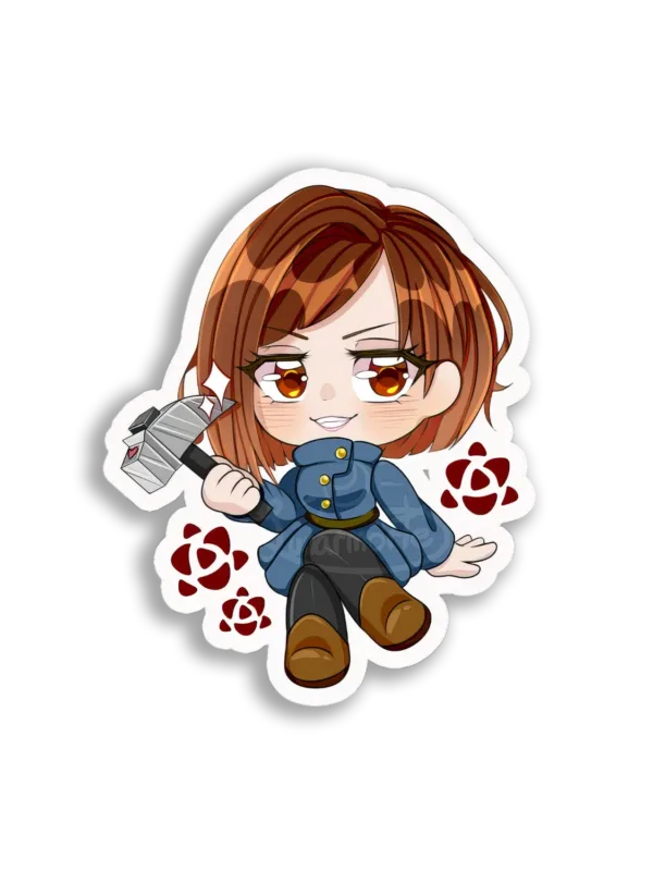 Chibi Girl with Pickaxe Sticker