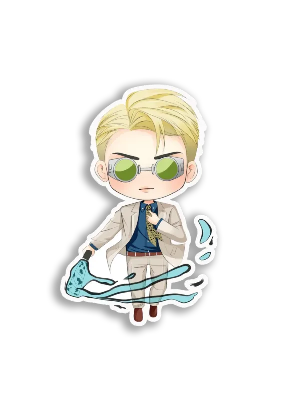 Goggles-Wearing Cartoon Man Sticker