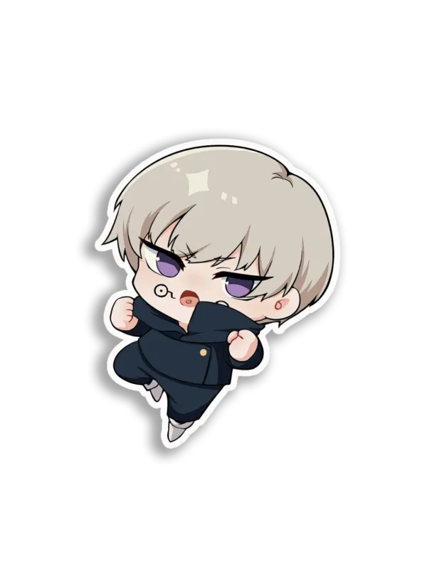 Angry Anime Boy Chibi Sticker