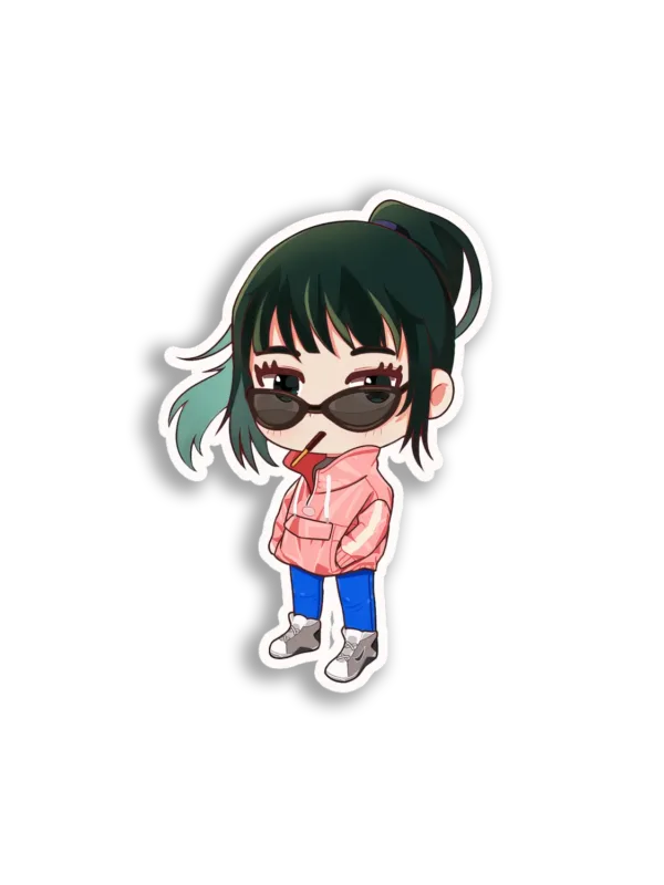 Cool Anime Girl Chibi Sticker