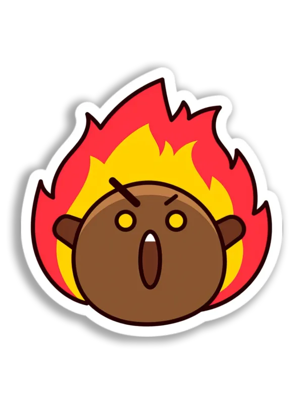 Angry Firehead Emoji Sticker