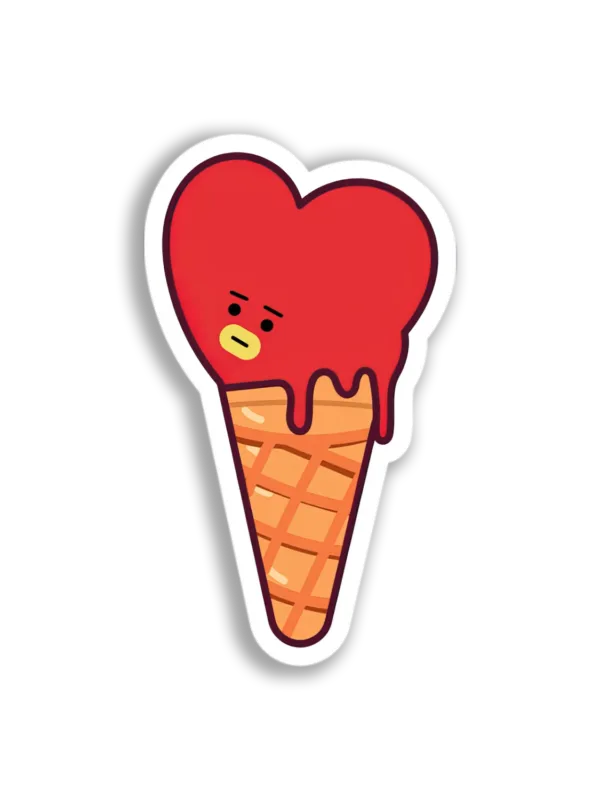 BT21 Heart Ice Cream Sticker