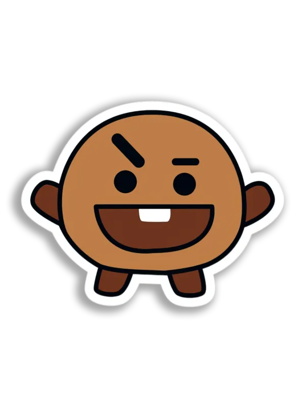 BT21 Brown Character Sticker